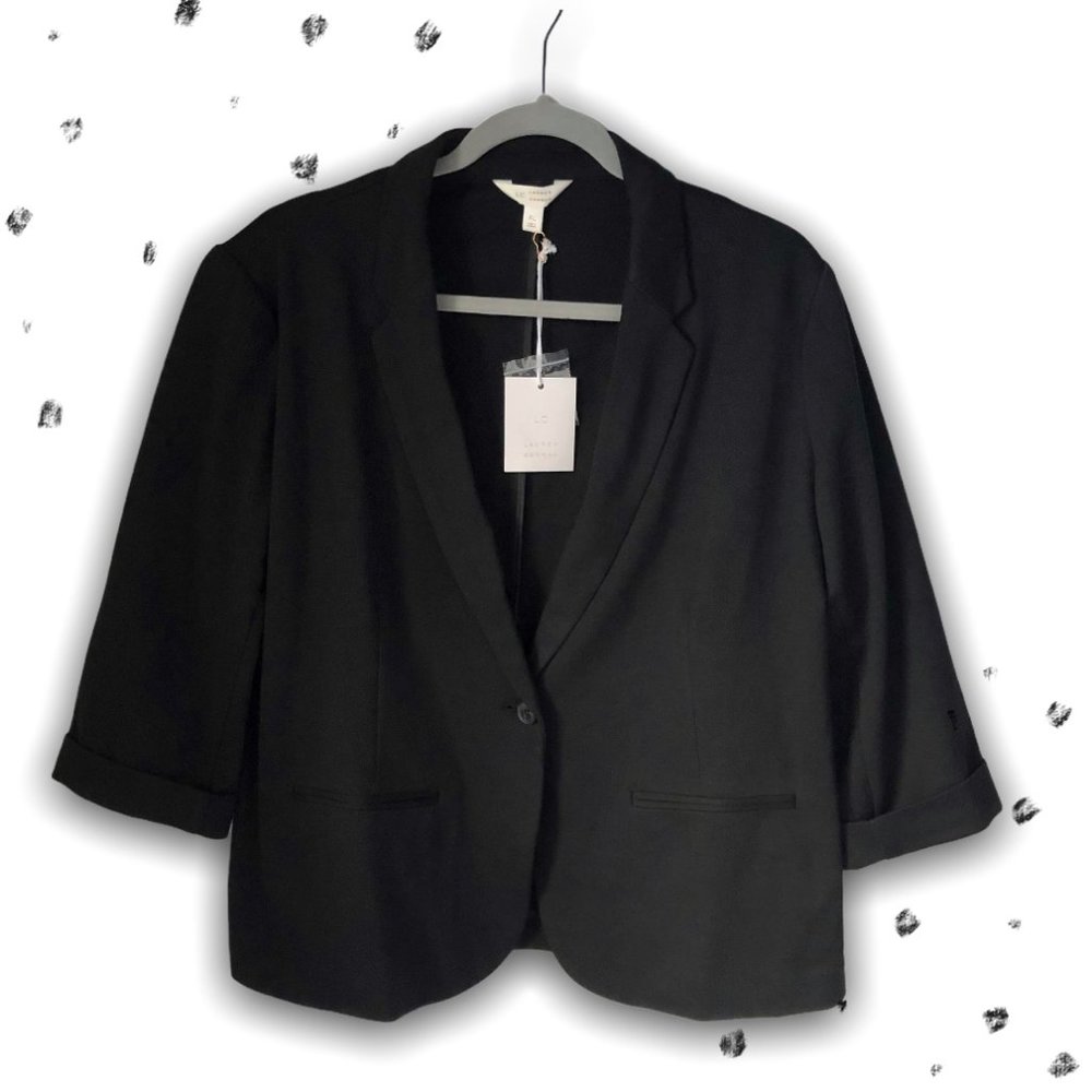 LC Lauren Conrad Fitted Blazer Black XL